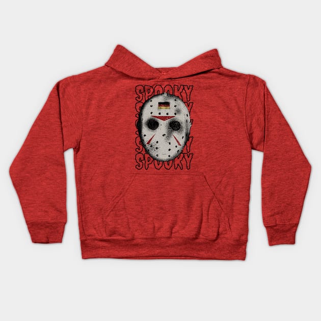 Spooky Mask Kids Hoodie by BloomInOctober